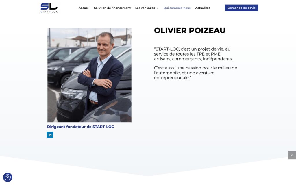 page qui sommes-nous start-loc