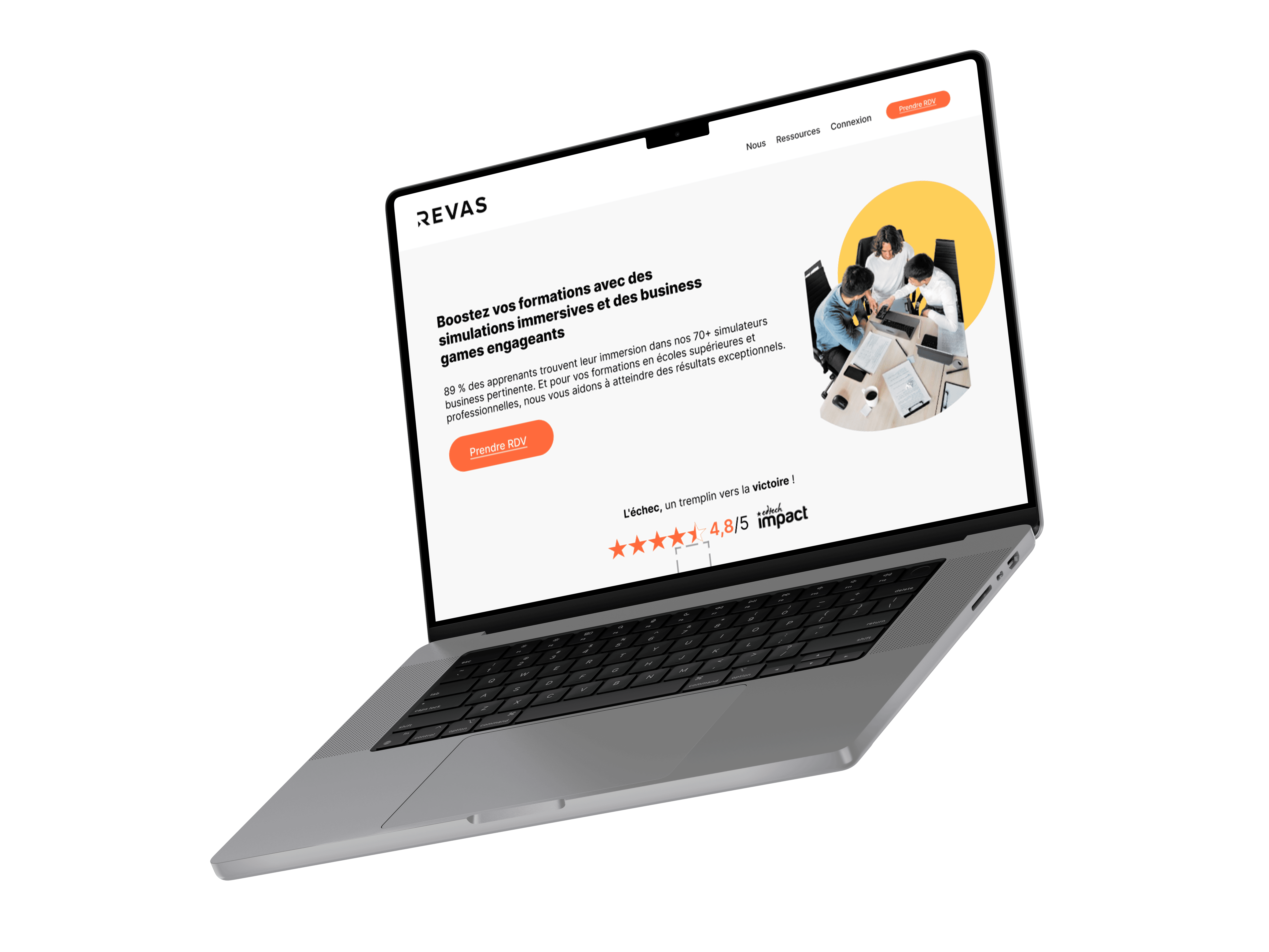Landing page Revas