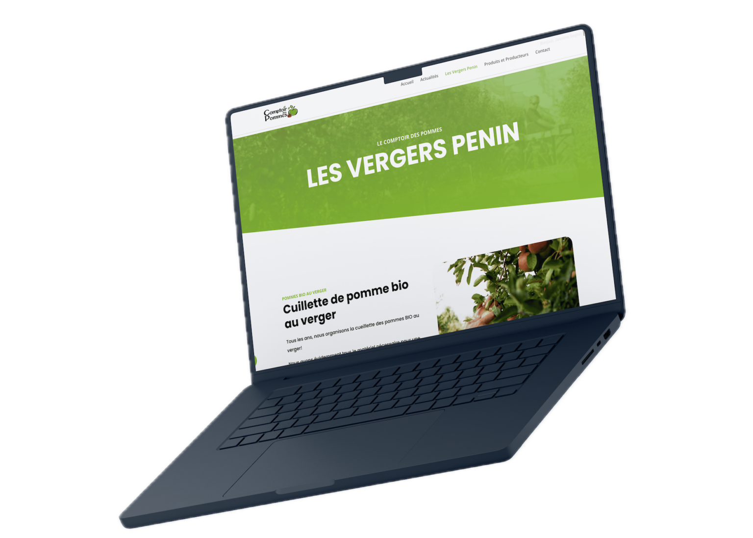Site web vitrine le comptoir des pommes