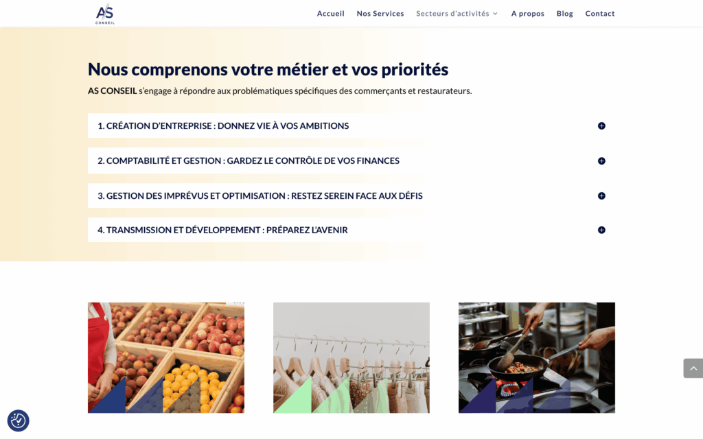 Page secteur